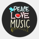 Search for peace love music stickers Hippie