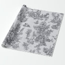Search for black and white toile wrapping paper Elegant