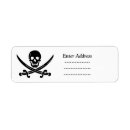 Search for pirate ship return address labels Skull