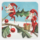 Search for green holly leaf stickers Vintage