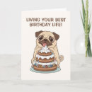 Search for funny pug birthday cards Cartoon