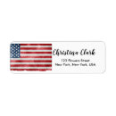 Search for american flag return address labels Blue