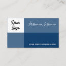 Recherche de tons de bleu cartes visite Customer
