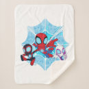 Search for kids cartoon show blankets Spidey team