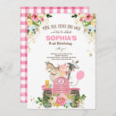 Search for pink tractor birthday invitations Barnyard