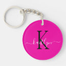Search for hot pink keychains Monogrammed