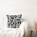 Search for black and white cowhide pillows Animal