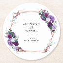 Search for floral wedding coasters Purple