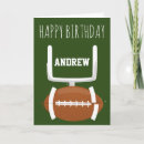 Search for football fan birthday cards Green