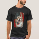 Search for 4th of july golden retriever tshirts Flag
