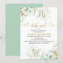 Search for sip and see baby girl shower invitations Greenery