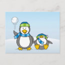 Recherche de pingouins mignons cartes postales Neige