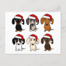 Search for dog christmas postcards Dachshund