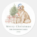 Search for modern dog stickers Merry christmas