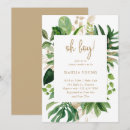 Search for gold geometric baby shower invitations Botanical