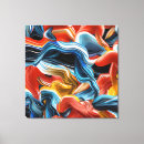 Search for black and orange canvas prints Waves
