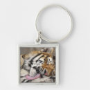 Search for licking keychains Close up