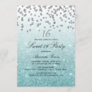 Search for confetti sweet 16 invitations Pretty