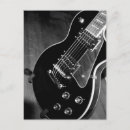 Recherche de guitare électrique cartes postales Noir et blanc