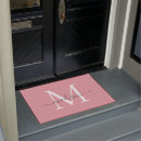 Search for pink and grey doormats Monogrammed