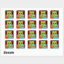 Search for whimsical owl stickers Green