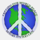 Search for peace earth stickers World