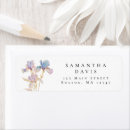 Search for iris return address labels Watercolor