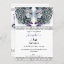 Search for masquerade 21st birthday invitations Purple