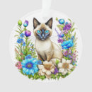 Search for siamese cat ornaments Blue eyes