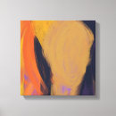 Recherche de visage abstrait toiles Orange
