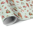 Search for winter scene wrapping paper Retro