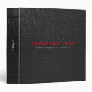 Search for red leather binders Black