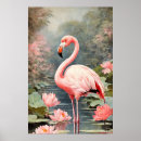 Search for vintage flamingo posters Retro travel