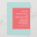 Search for chevron wedding invitations Coral