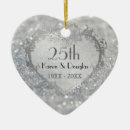 Search for silver heart ornaments Twenty fifth