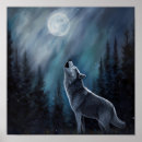 Search for wolf howling at moon posters Night