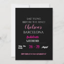 Search for hot pink bachelorette party invitations Black