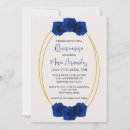 Recherche de bleu royal et or invitations Rose