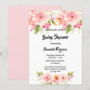 Search for white flower baby shower invitations Pink