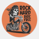 Search for riding a motorcycle stickers Skull
