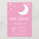 Search for pink moon baby shower invitations Over the moon