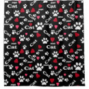 Search for pink black hearts shower curtains White