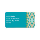 Search for modern chevron pattern return address labels Colourful
