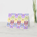 Search for colourful owls cards Woodland animals
