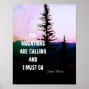 Search for john muir quote posters Mountains