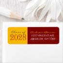 Search for maroon graduation return address labels Gold