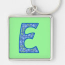Search for alphabet e keychains Floral