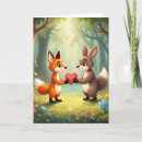 Search for fox valentines day cards Whimsical