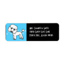 Search for miniature poodle return address labels Cartoon
