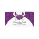 Search for purple floral wedding return address labels Roses